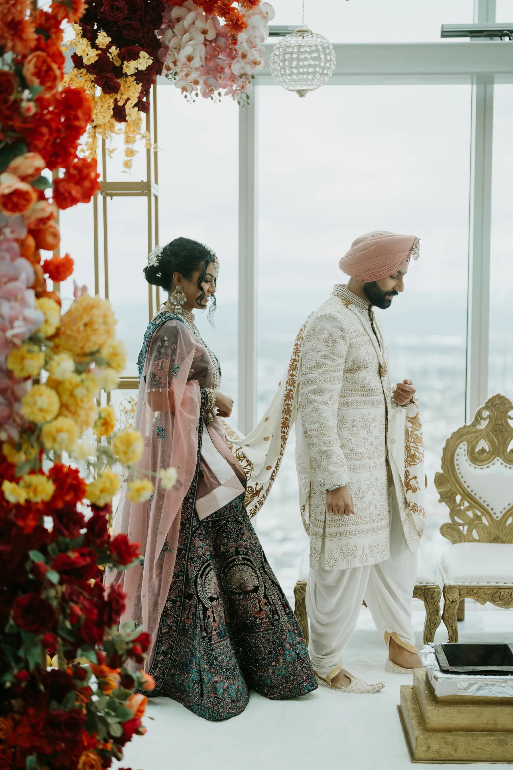 Traditional Indian wedding ceremony details prepared with care